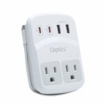 World-Way 6 Travel Adapter Kit | 2 USB-A + 2USB-C + 2 US Outlets - Grounded