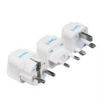 Europe travel adapter set – Type C, E/F & G – CE & RoHS certified - EU-3SET