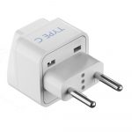 India to Europe travel adapter plug – Type C – CE & RoHS certified - GP-9C