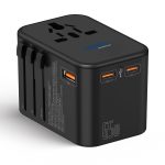 Universal travel adapter – 1 USB-A & 2 USB-C 65W GaN – 4 in 1 travel adapter – CE & RoHS certified - UP-12KU