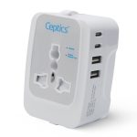 Universal travel adapter with 2 USB-A & 2 USB-C – 5 in 1 travel adapter – CE & FCC certified - UP-13KU