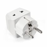 India to Europe travel adapter plug – Type E/F – 2 in 1 Plug – CE & RoHS certified - CTD-9