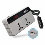 200W car inverter – 2 AC outlets & 2 USB-A & 1 USB-C – Cigarette lighter plug – CE & FCC certified - PI-200C3U