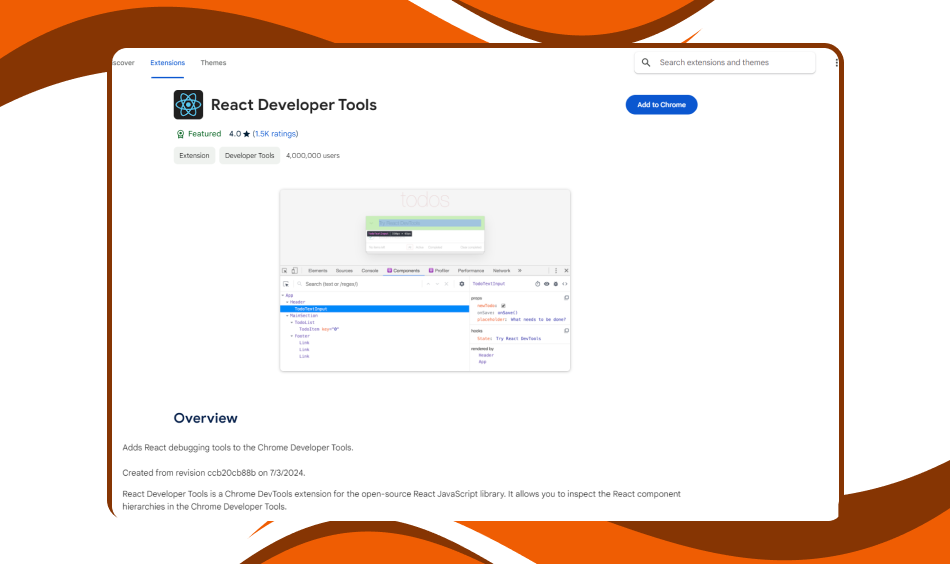 React Developer Tools Browser Extension