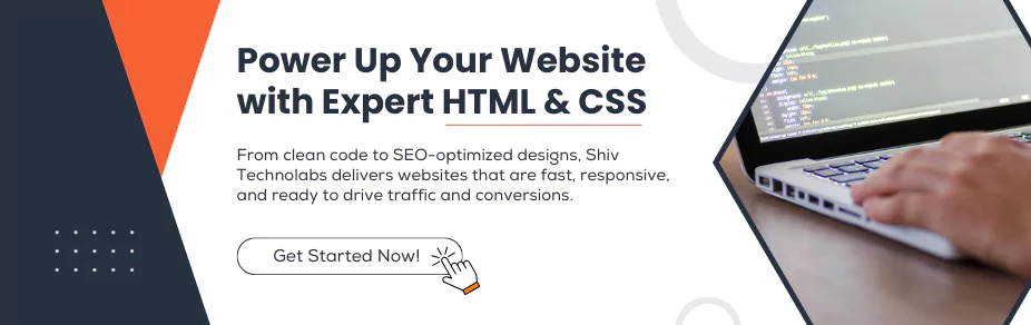 Power Up Your Website with Expert HTML & CSS banner
