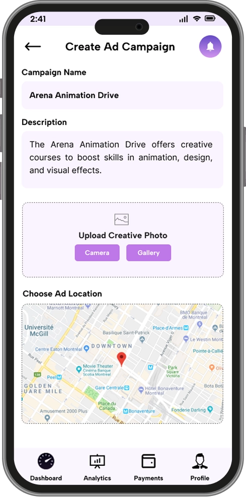Create Ad Campaign