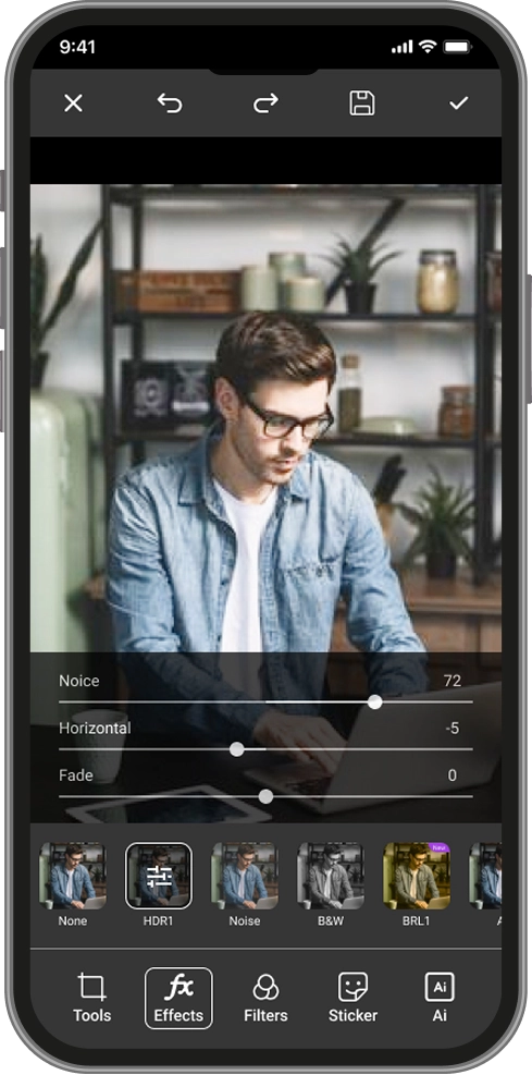 Photos screen