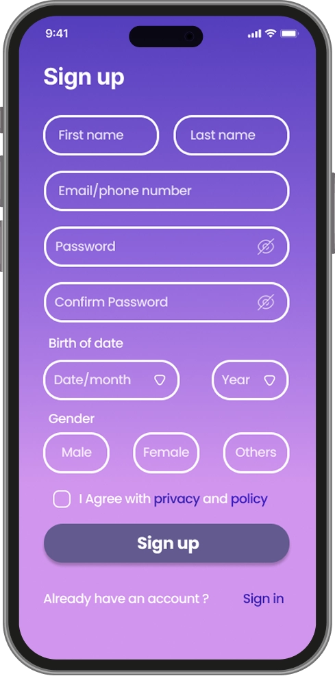 Sign up