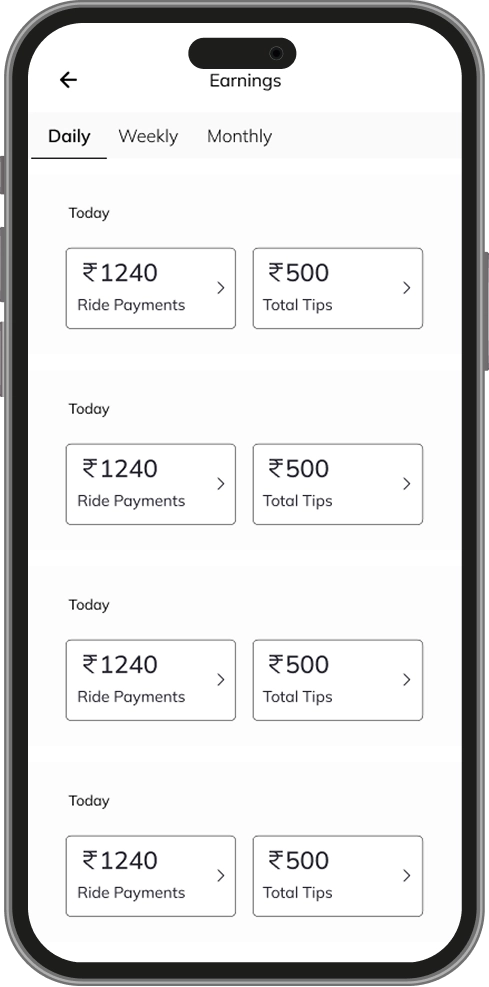Earning Screen