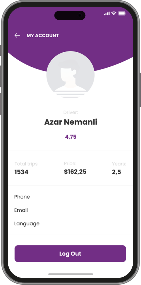 Profile screen