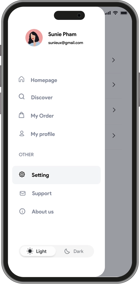 SideMenu Screen