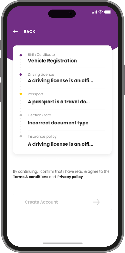 Sign up Documents