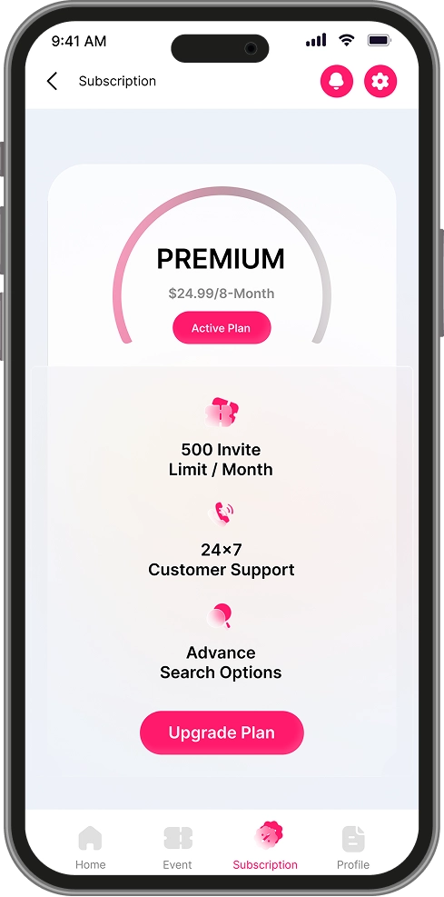 Subscription-Screen