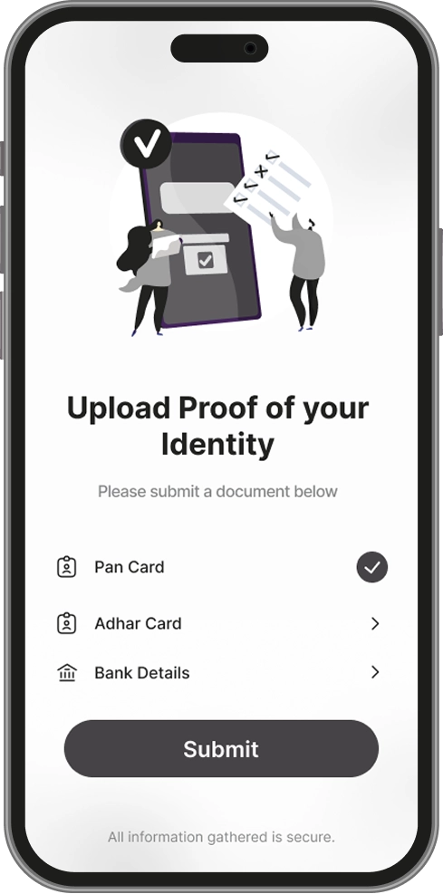 Upload Proof Screen