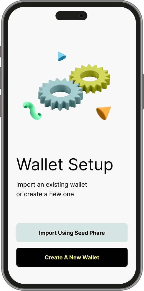 wallet-setup screen