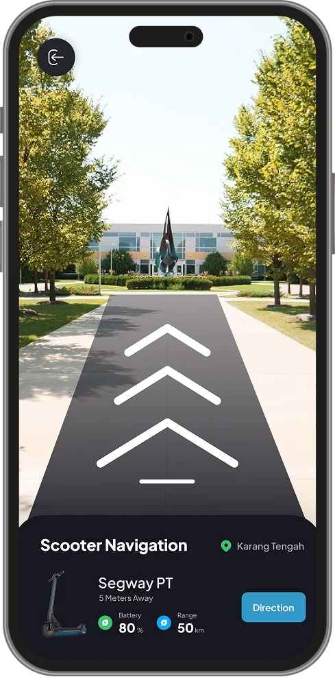 navigation screen escooter